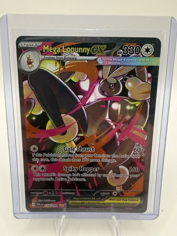 Pokemon Mega Lopunny ex 128/094 Special Illustration Rare Phantasmal Flames NM