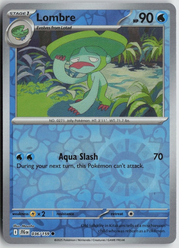 Lombre Common Reverse Holo SV09: Journey Together 036/159 NM Mousho