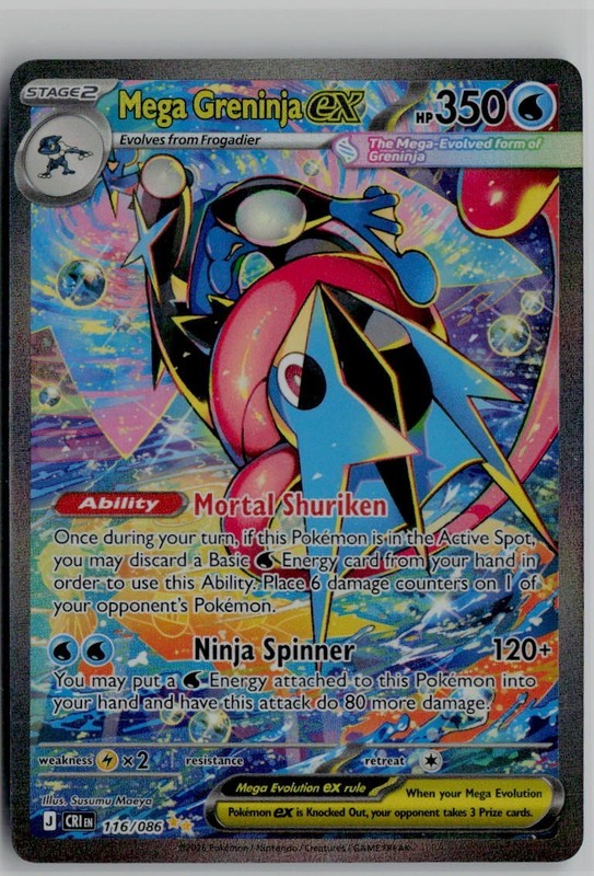 Mega Greninja EX 116/086 Secret Rare Holo Full Art English