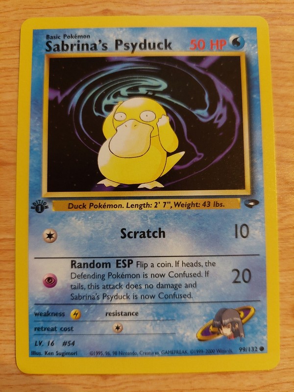 Sabrina’s Psyduck – 99/132 (Gym Challenge) – Near Mint NM – Common – 1st Ed