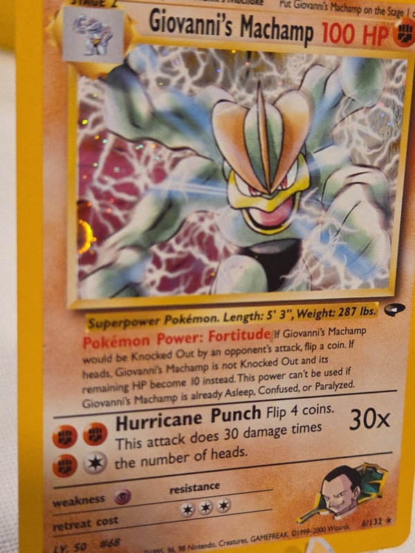 Giovanni's Machamp Holo 6/132 Gym Challenge Holo Original Mint Unplayed gallery
