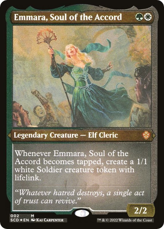 1x Foil Emmara, Soul of the Accord (Foil Etched) – Starter Commander NM – MTG