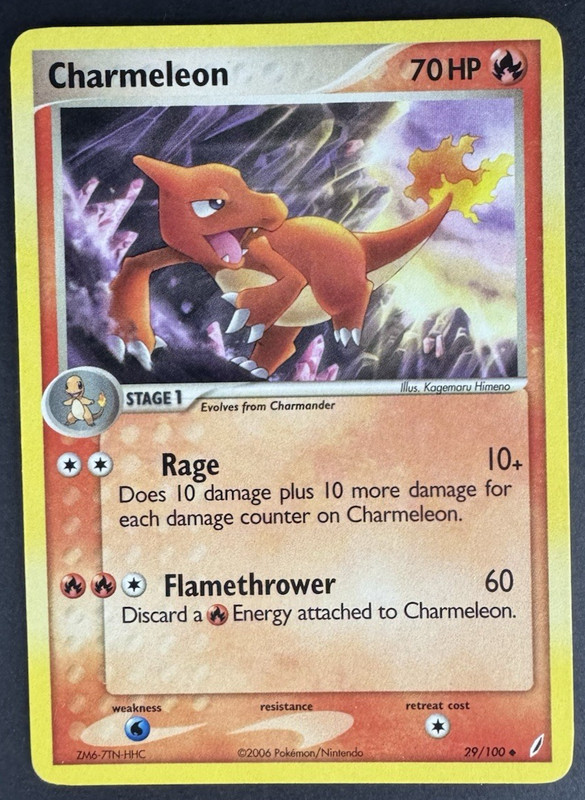 Charmeleon 29/100 Regular Uncommon – EX Crystal Guardians – Pokémon TCG – LP