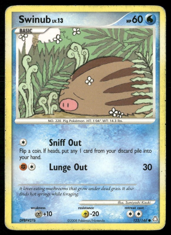 Swinub 123/146 Common Legends Awakened Pokemon Damaged