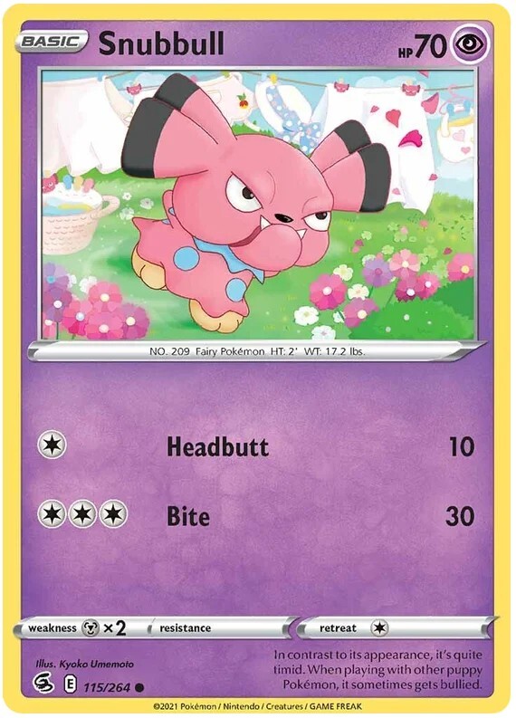 Snubbull Pokemon Fusion Strike TCG Card 115/264