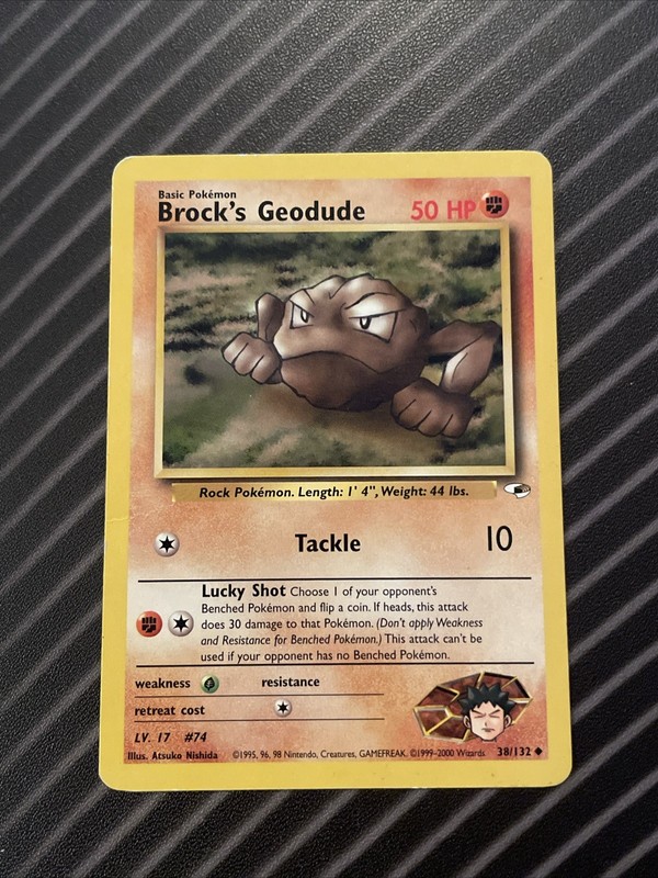 Brock’s Geodude 038/132 Gym Heroes – Creased – HP