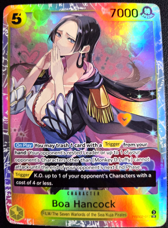 Boa Hancock PRB02-017 SR ONE PIECE Tcg Card Game NM YELLOW