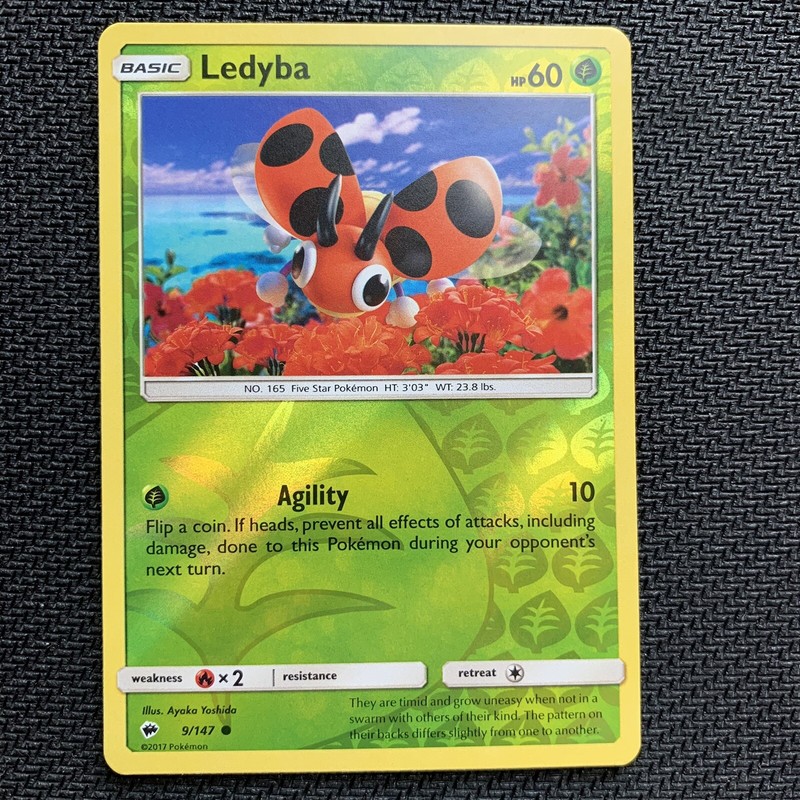 Ledyba 009/147 Reverse Holo Pokemon TCG: Burning Shadows Near Mint
