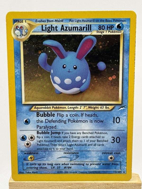 Pokémon TCG Light Azumarill Holo Rare Unlimited Card 13/105 Neo Destiny