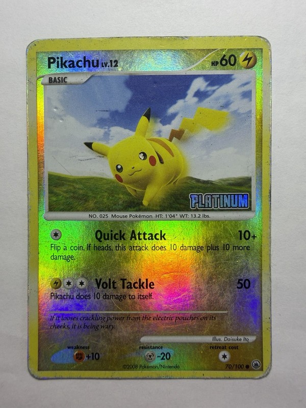 Pokémon TCG 2008 Pikachu Reverse Holo Platinum Promo Majestic Dawn