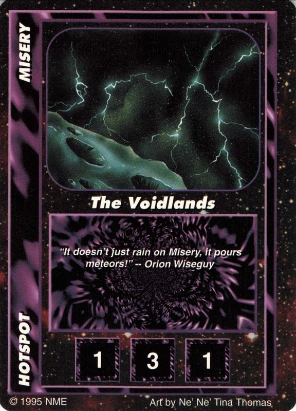 Misery (The Voidlands) – 1995 Battlelords CCG Hotspot Card by NME