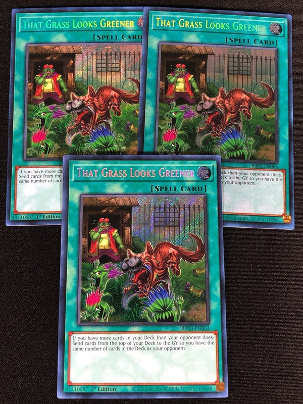 Yugioh That Grass Looks Greener RA03-EN063 1ST SECRET X3 (NM)