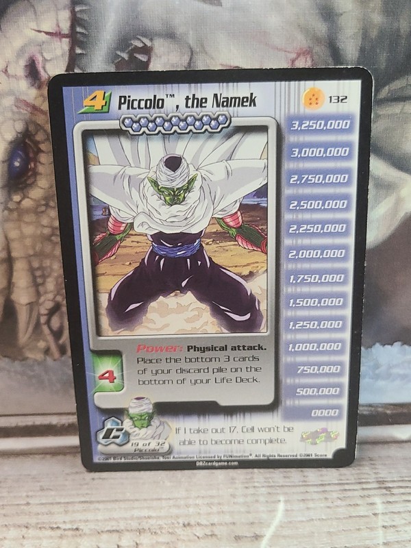 PICCOLO THE NAMEK LV4 RARE #132 CELL SAGA DRAGONBALL Z TCG Score MP