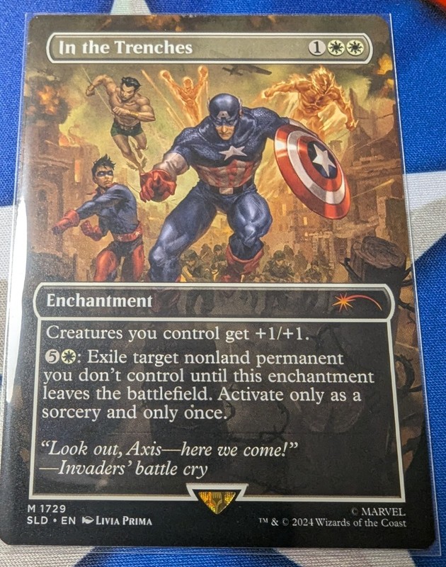In The Trenches MTG Marvel Secret Lair NM Non Foil Unplayed SLD Captain America