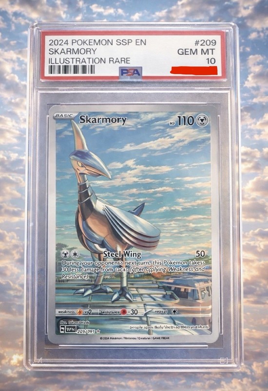 2024 Skarmory Illustration Rare Surging Sparks #209 PSA 10 GEM Pokemon English