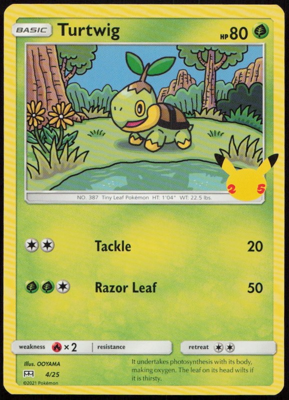 Turtwig 004/025 MP McDonald’s 25th Anniversary Promo Pokemon