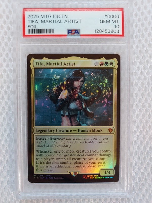 2025 MTG Final fantasy Tifa, martial artist #0006 card graded psa gem mt 10.