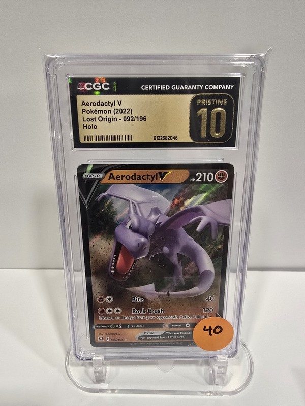 CGC PRISTINE 10 POKEMON 2022 AERODACTYL #92 LOST ORIGIN