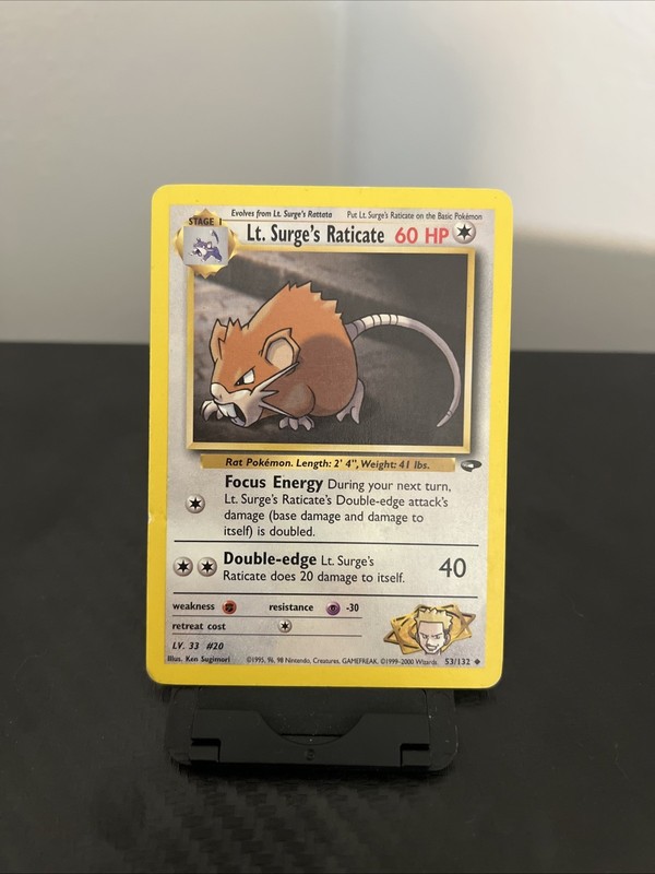Pokémon TCG Lt. Surge’s Raticate Gym Challenge Uncommon 53/132