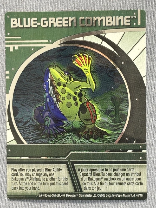 Bakugan Blue-Green Combine 46/48i Green 🟢 Ability Aquos/Ventus Frosch Foiled gallery