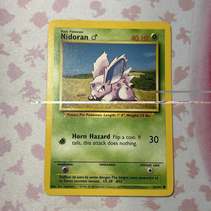 POKÉMON SET BASE UNLIMITED NIDORAN COMUNE 55/102 NM