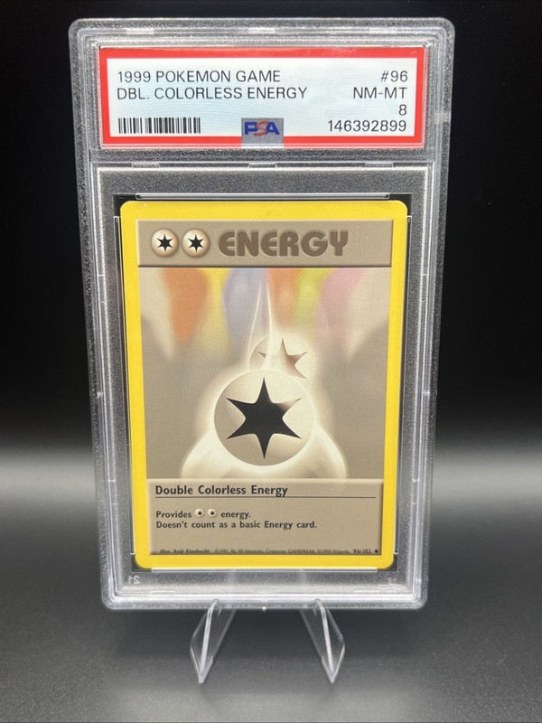 PSA 8 – Double Colourless Energy 96/102 Unlimited WOTC 1999 Pokemon TCG