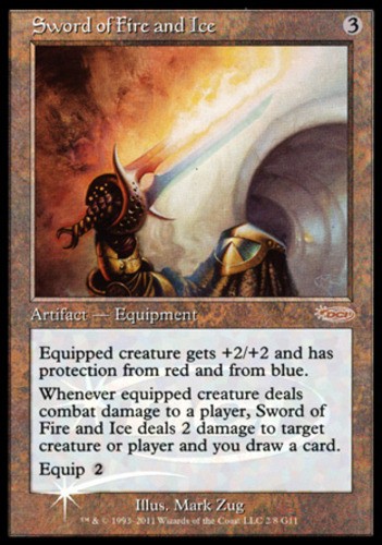1x Sword of Fire and Ice – Foil DCI Judge Promo Near Mint MTG Magic – Kid Icarus