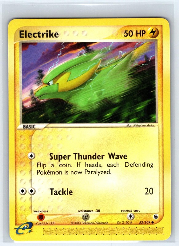 Electrike 53/109 Common Ruby & Sapphire Pokemon Lightly Played