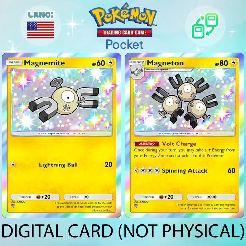 [DIGITAL] Pokemon TCG Pocket – Shiny Magnemite & Magneton (English)