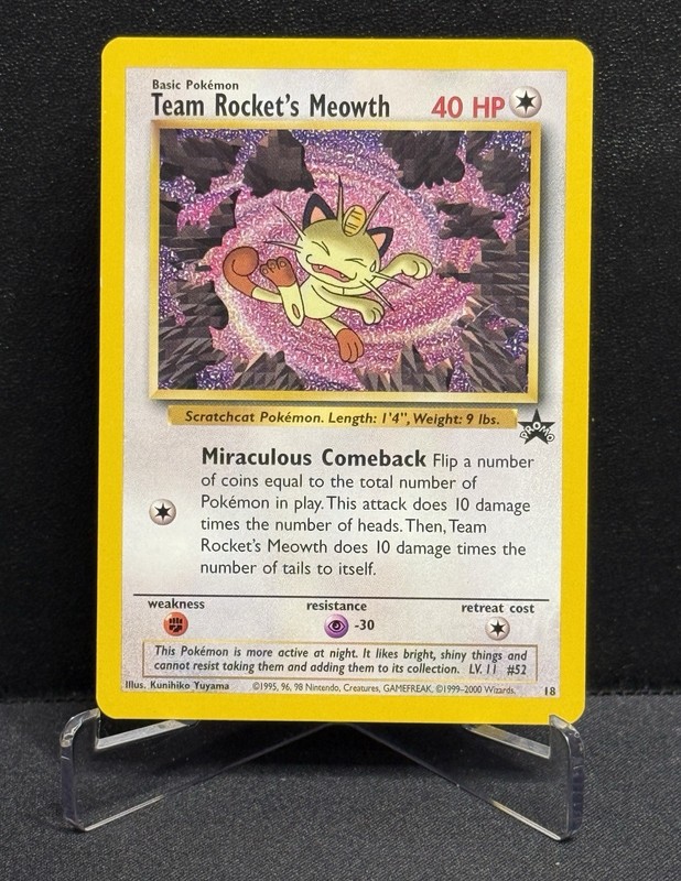 Team Rocket’s Meowth Promo WoTC Promo 18/53 MP