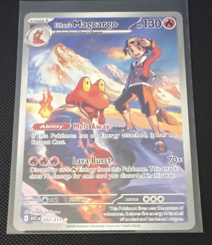 Pokémon TCG Ethan’s Magcargo Illustration Rare Holo 222/217 Ascend Heroes EN