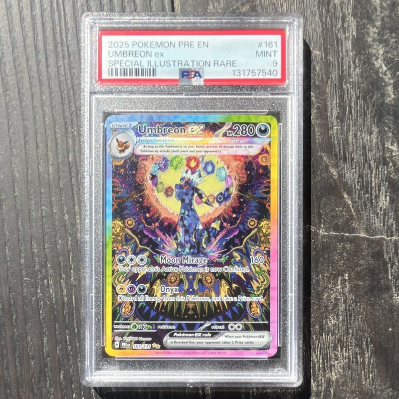 Umbreon ex 161/131 Sv: Prismatic Evolutions SIR Holo English PSA 9