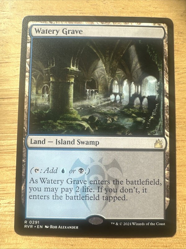 1x NM Watery Grave – 0291 R RVR – MTG Magic Never Played x1
