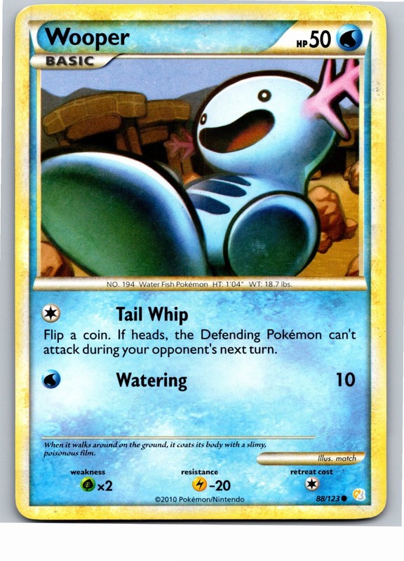 Wooper HeartGold SoulSilver 88/123 2010