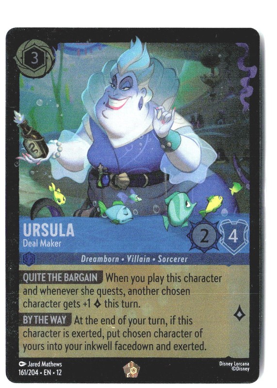 Disney Lorcana TCG Ursula – Deal Maker 161/204 Foil Wilds Unknown