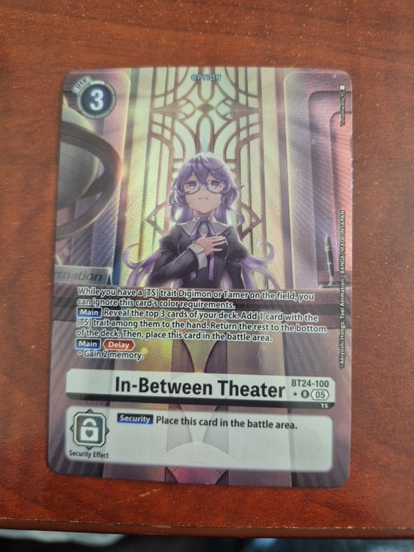 Digimon TCG Time Stranger Rare In-Between Theater BT24-100 [Alternate Art] NM