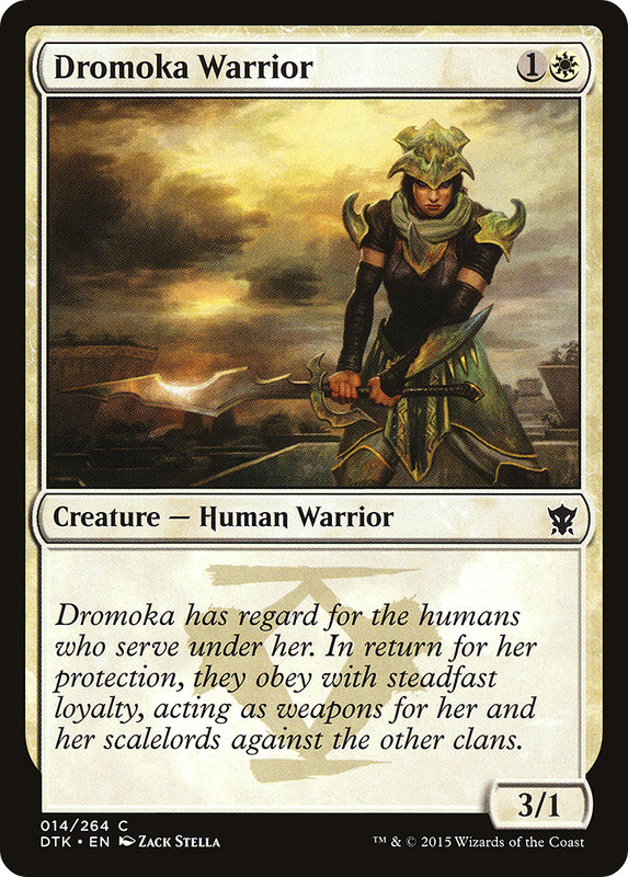 Dromoka Warrior Common DTK #14 Near Mint