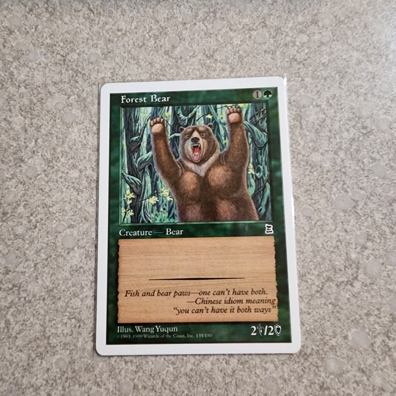 MTG – Forest Bear – Portal Three Kingdoms – LP or Maybe NM