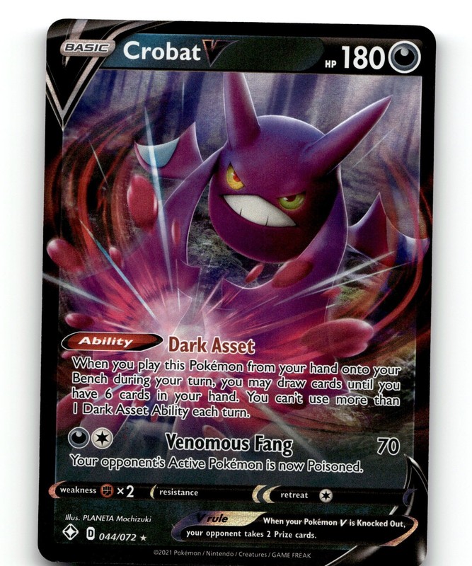 Crobat V Holo Ultra Rare Shining Fates 044/072 NM PLANETA Mochizuki