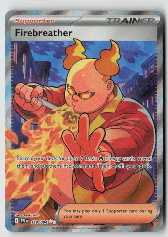 Firebreather – 119/094 – ME02: Phantasmal Flames Holo – PTCG