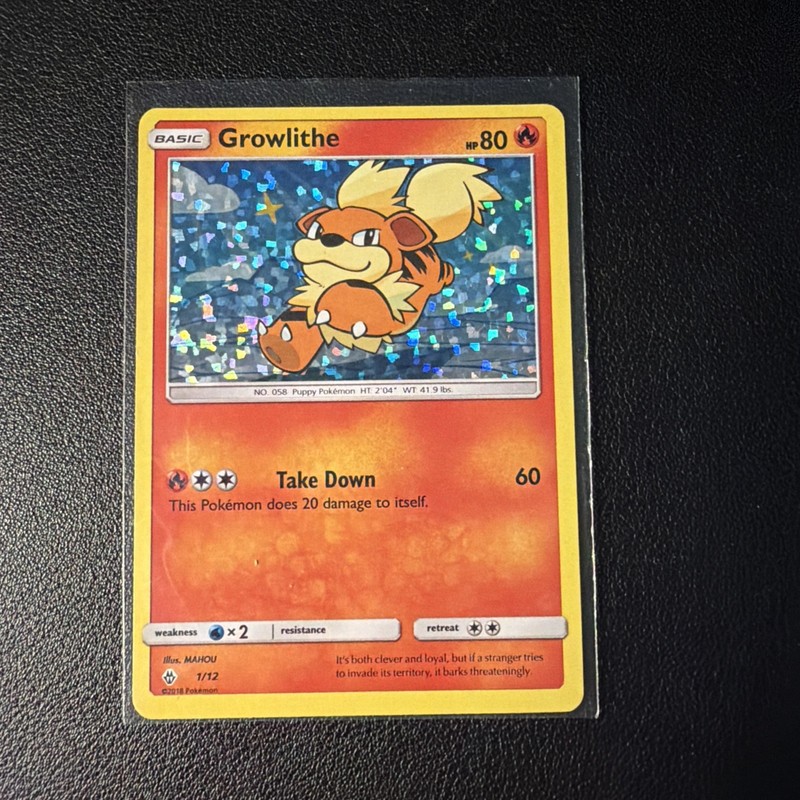 Pokemon TCG Growlithe 1/12 – McDonald’s 2018 Promo – Holo (LP) (RARE)