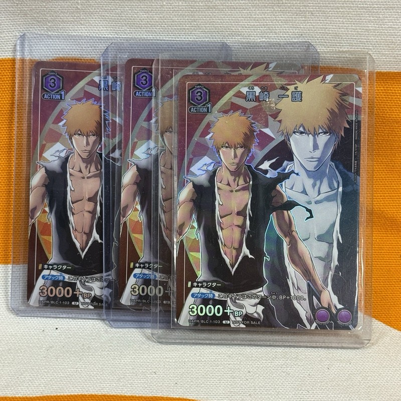 3X Union Arena, Bleach, Ichigo, UAPR/BLC-1-103 Promo, Holo Foil Free Shipping!