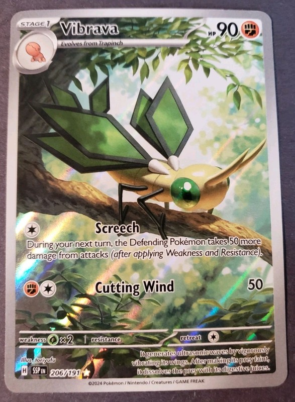 Pokemon TCG Surging Sparks Vibrava 206/191 NM Fast Shipping