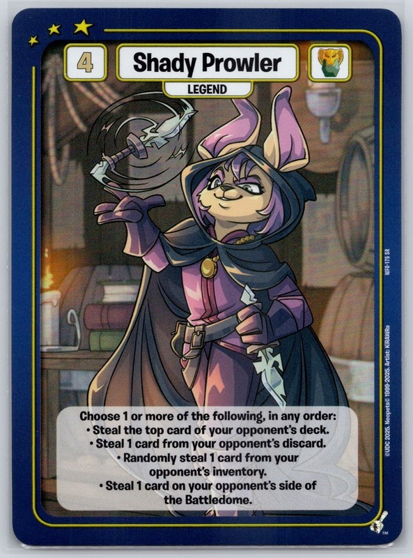 Shady Prowler #175 SR Foil | Neopets Battledome TCG War for the Obelisk
