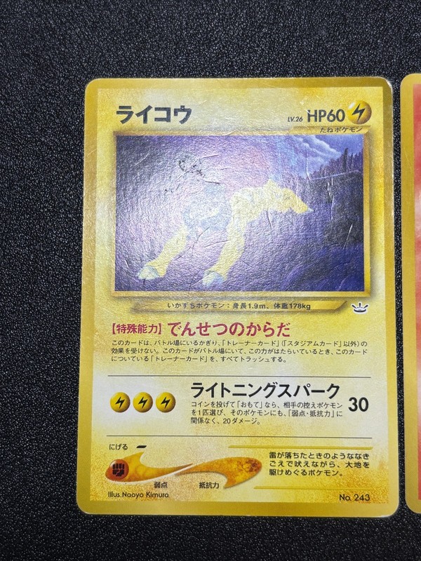 [US Duty Inc] Entei Suicune Raikou Neo Premium File 3 2000 Japanese Pokemon Card gallery