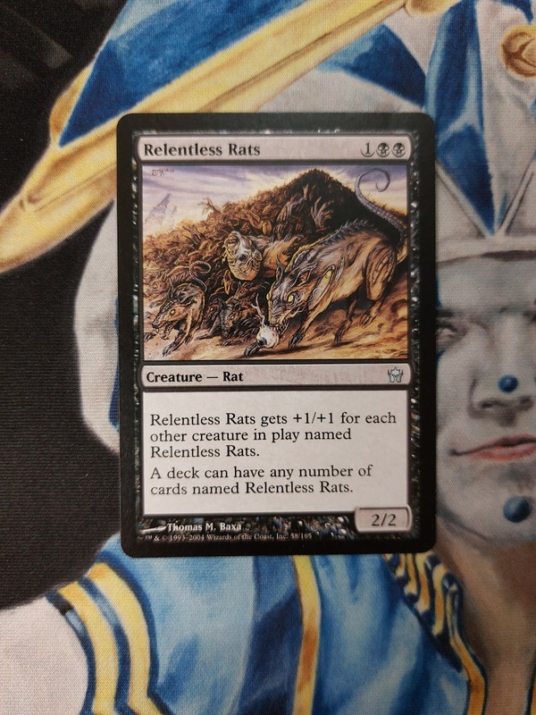 Relentless Rats MTG Fifth Dawn Black Uncommon Creature Moderately Played x1 RR16