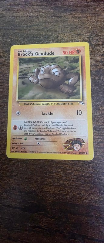 Brock’s Geodude 38/132 Uncommon Gym Heroes Pokemon Lightly Played