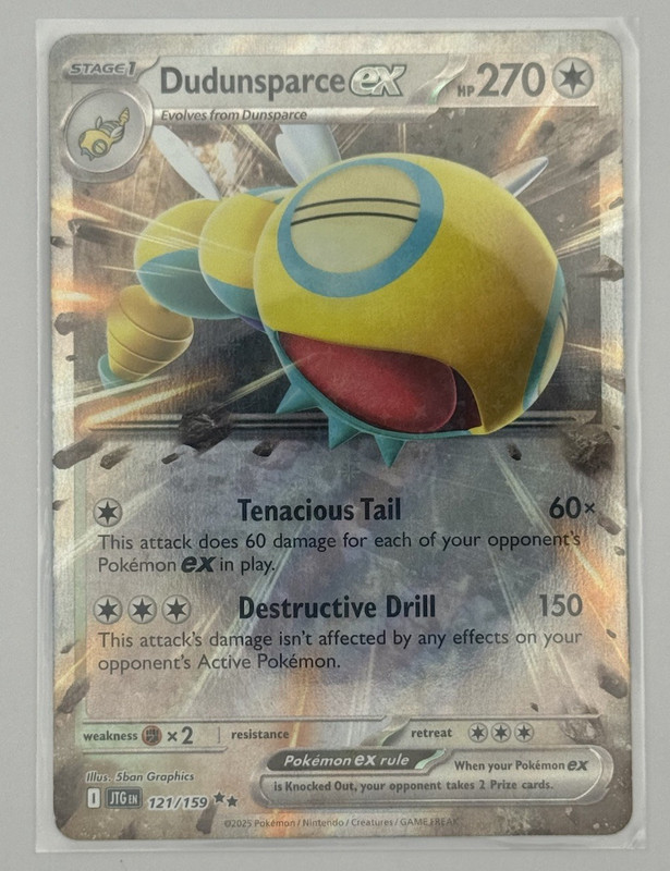 The Pokémon Company Dudunsparce ex 121/159 SV09 Holo Double Rare HP270 EN