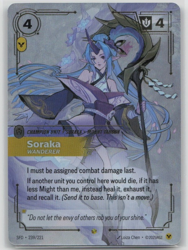 Soraka – Wanderer (Overnumbered) 239/221 Spiritforged Foil