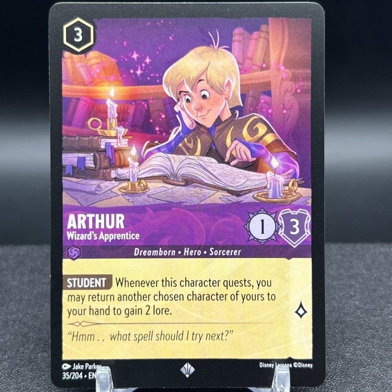 Arthur Wizard’s Apprentice 35/204 Super Rare Disney Lorcana Card